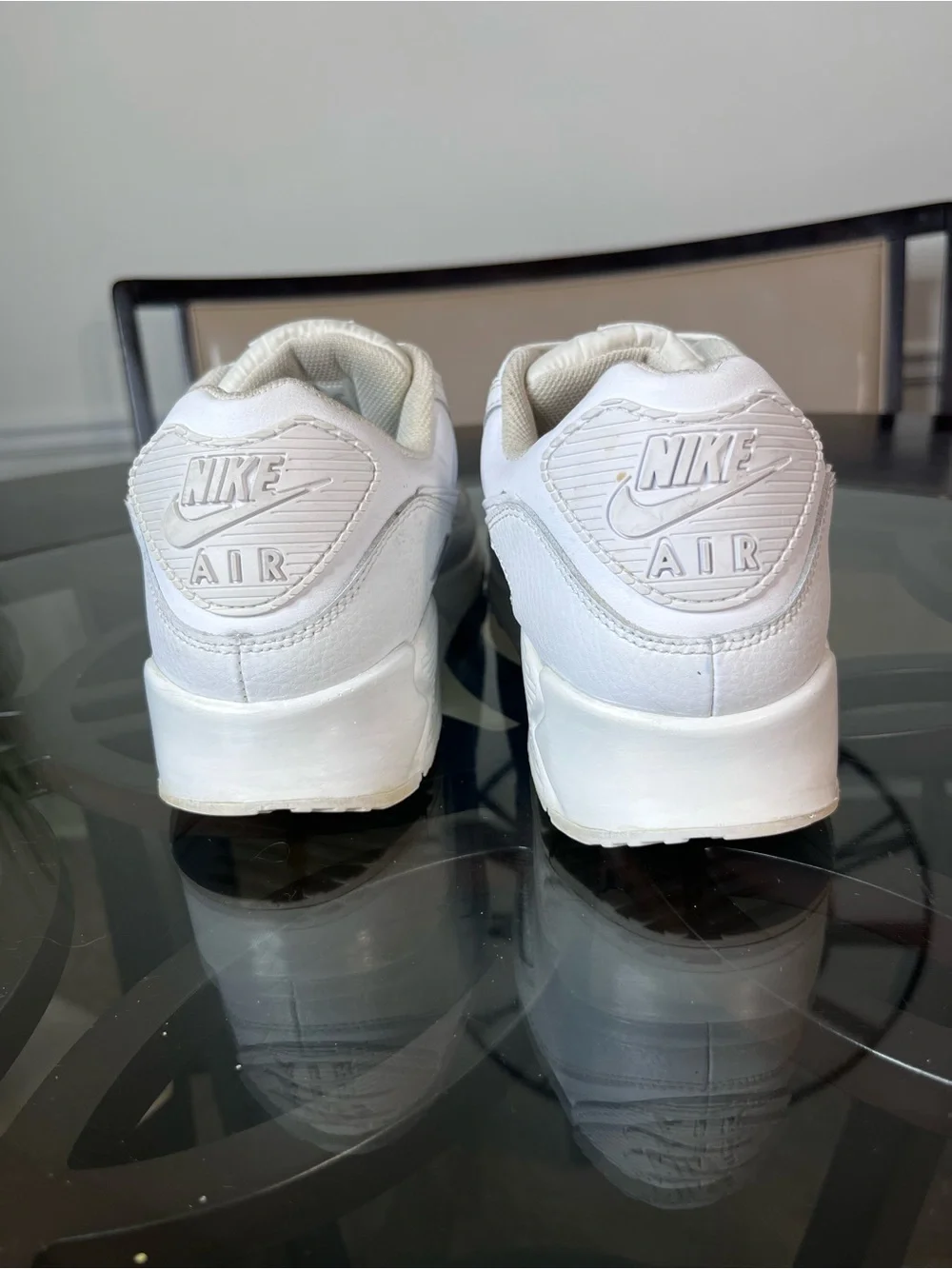 Nike Air Max 90 Leather Triple White OG sz 12
